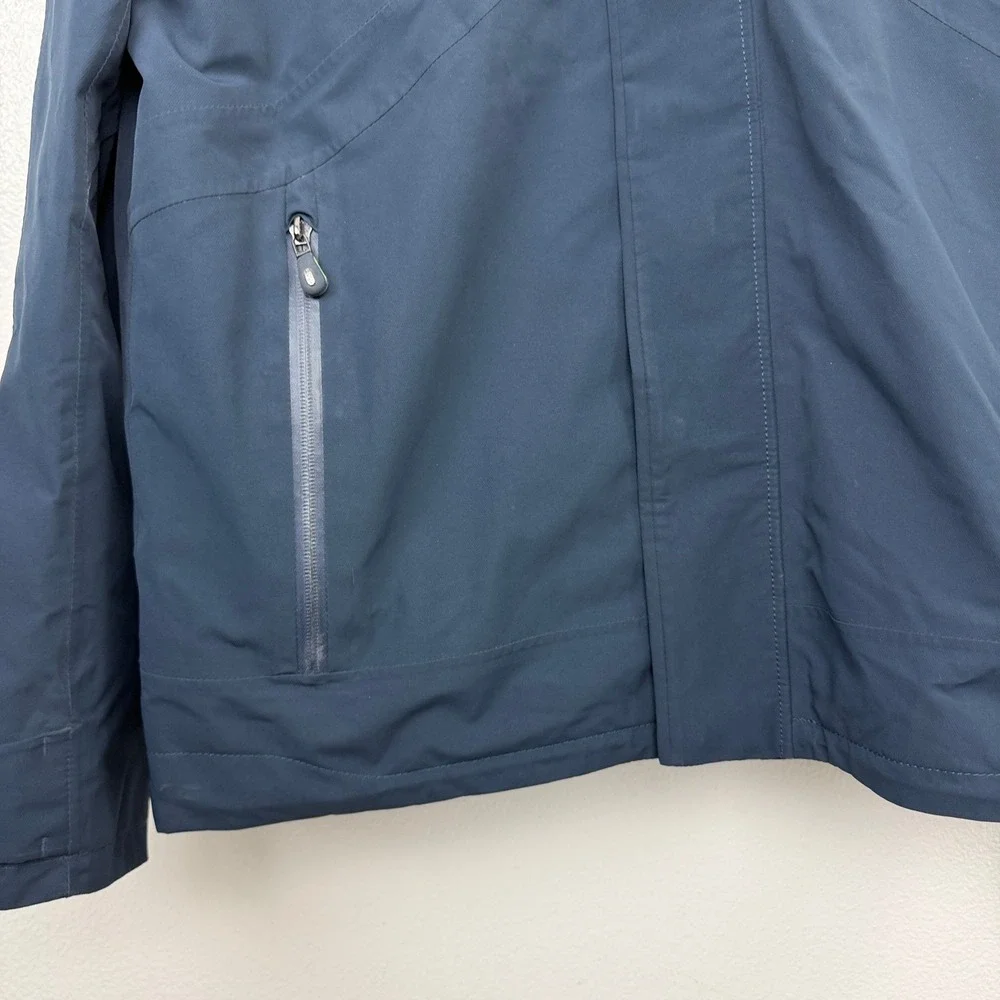 Hugo Boss Jacket Mens Large Navy Blue 3-in-1 Hooded Coat with Red Puffer Vest